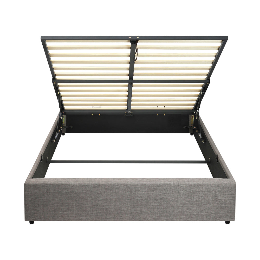 Larkham Grey Gas Lift Bed Base - Queen