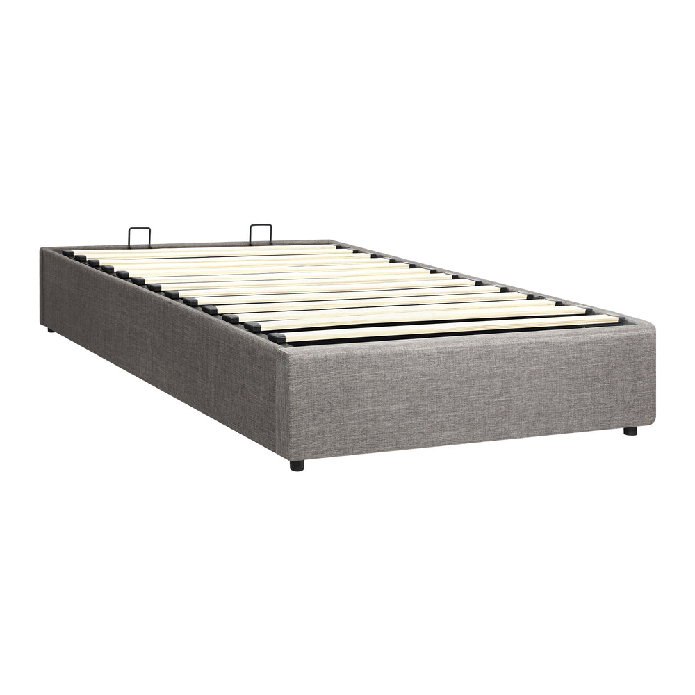 Larkham Grey Gas Lift Bed Base - Single