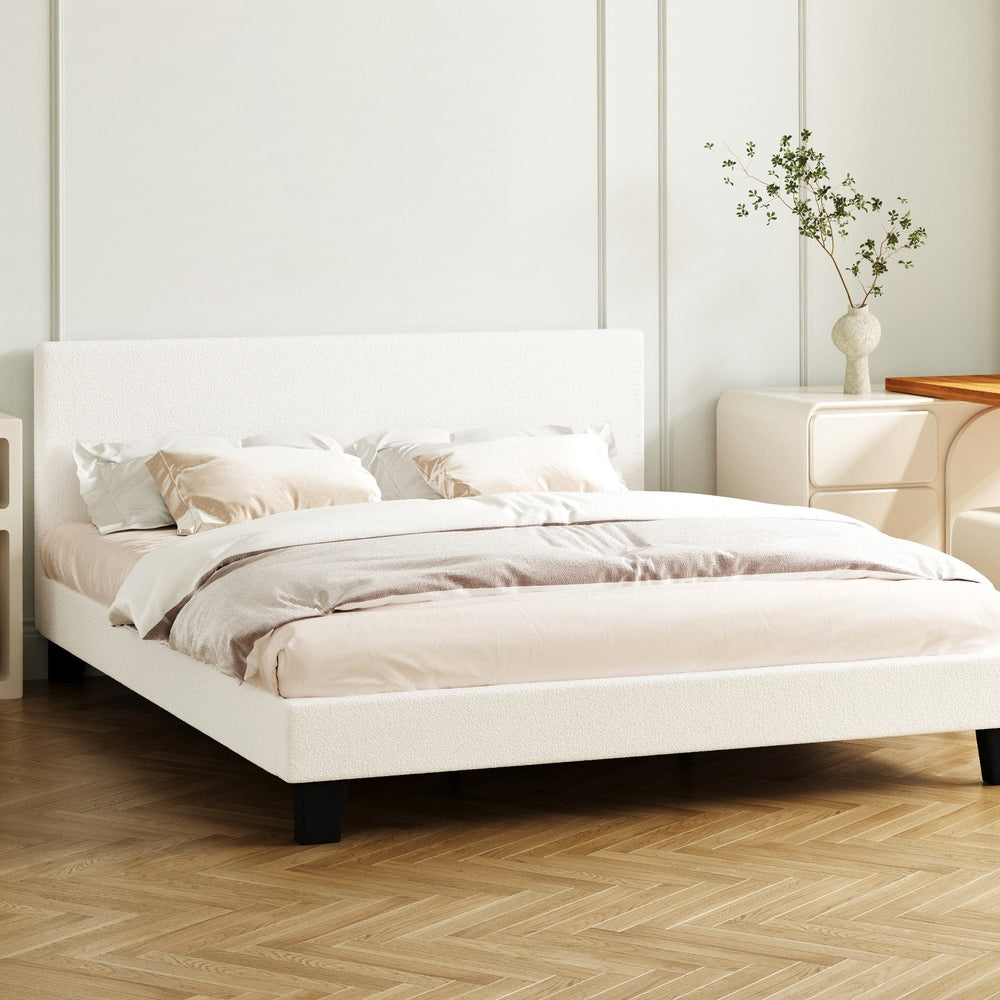 Demetrius Boucle Bed Frame - King