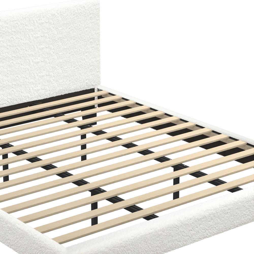 Demetrius Boucle Bed Frame - King