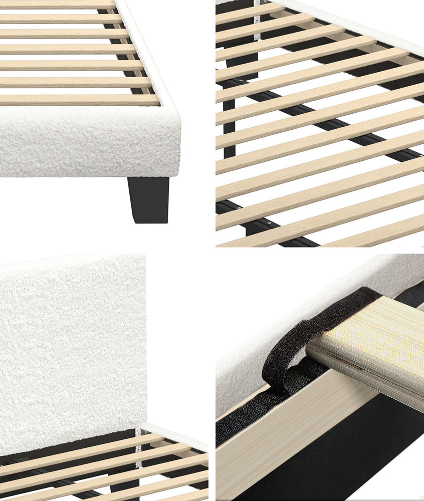 Demetrius Boucle Bed Frame - King