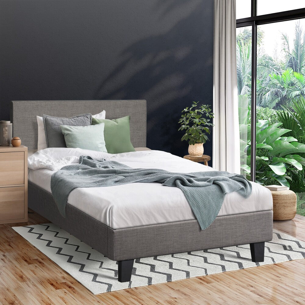Demetrius Upholstered Bed Frame - King Single