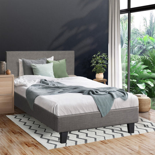 Demetrius Upholstered Bed Frame - King Single