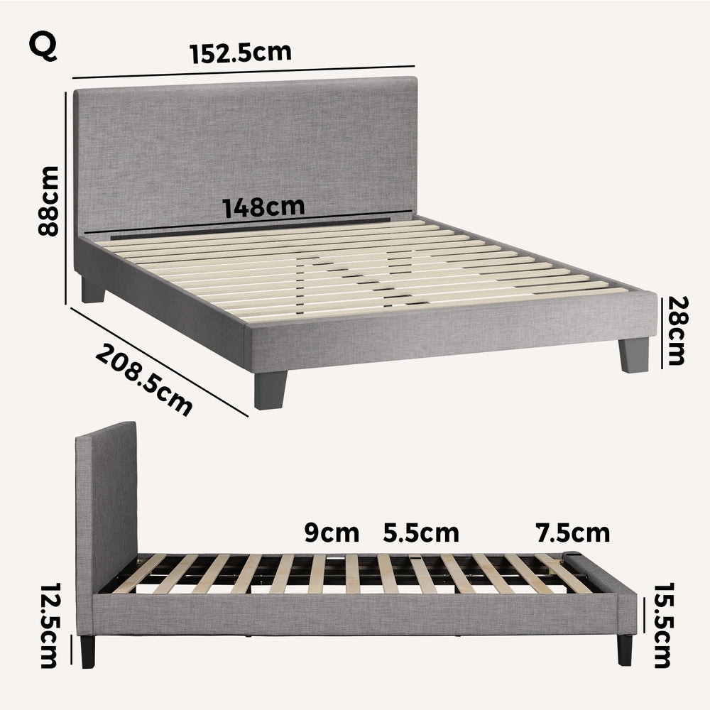 Demetrius Upholstered Bed Frame - Queen