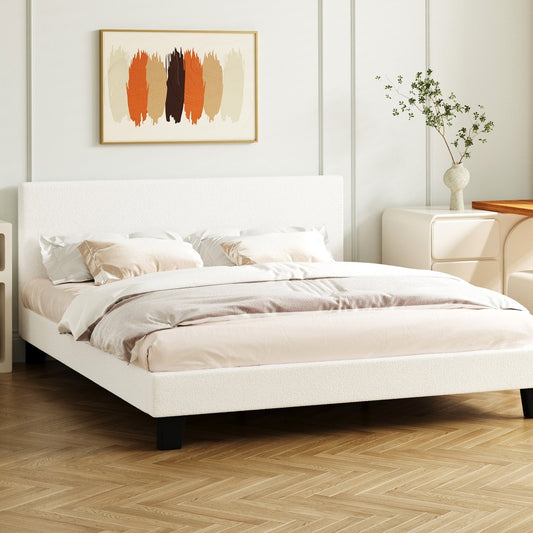 Demetrius Boucle Bed Frame - Queen