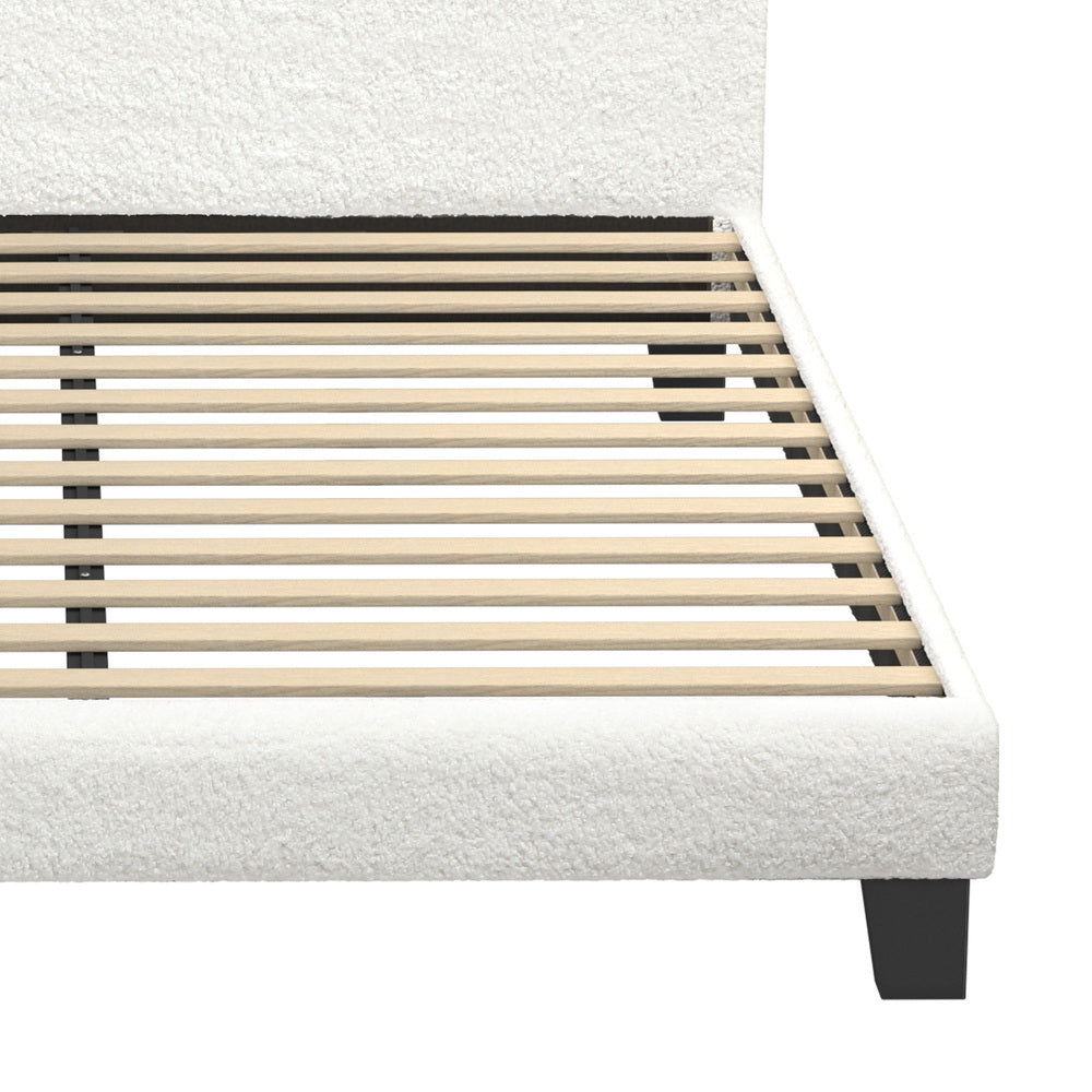 Demetrius Boucle Bed Frame - Queen
