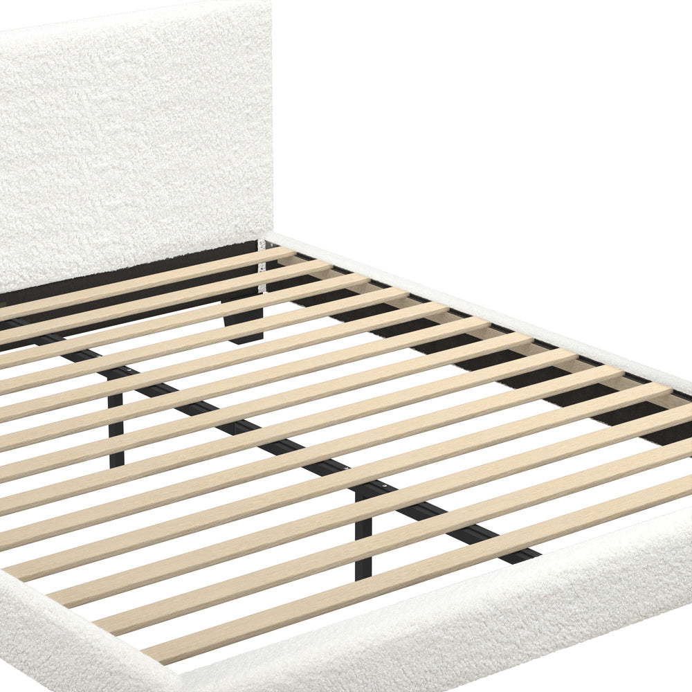 Demetrius Boucle Bed Frame - Queen