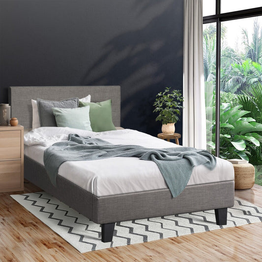 Demetrius Upholstered Bed Frame - Single