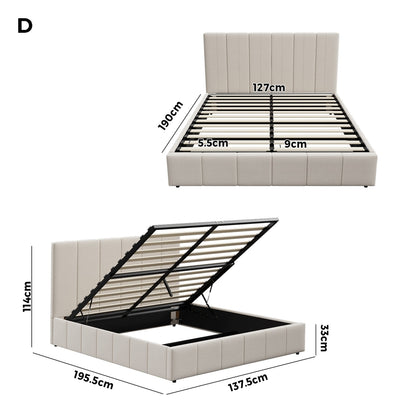 Colson Gas Lift Storage Bed - Double