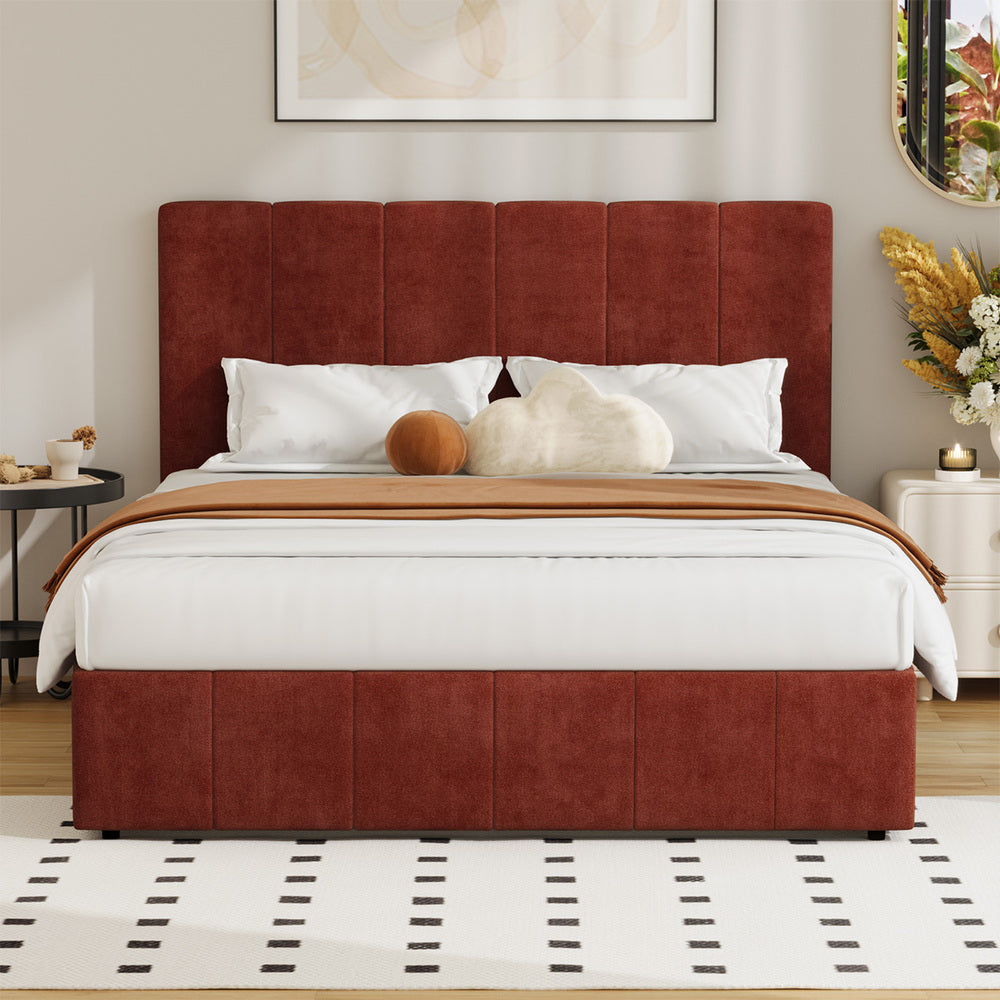 Colson Gas Lift Bed Frame Brown