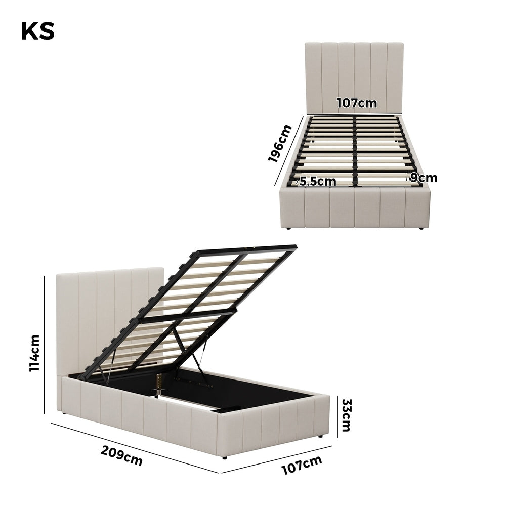 Colson Gas Lift Storage Bed - King Single