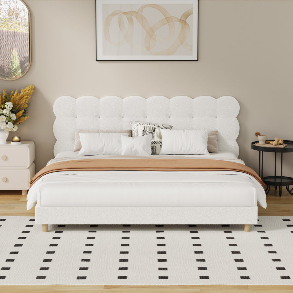 Winslow Boucle Platform Bed