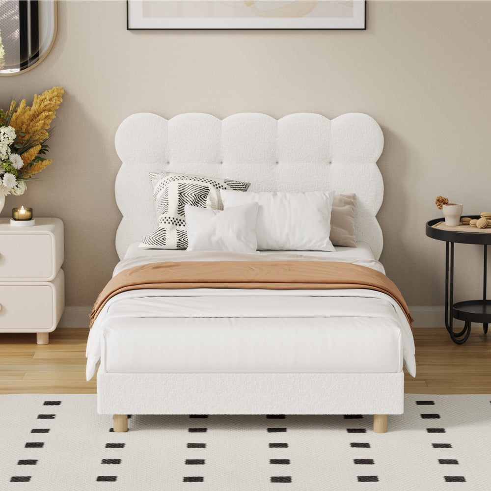 Winslow Boucle Platform Bed