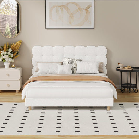 Winslow Boucle Platform Bed