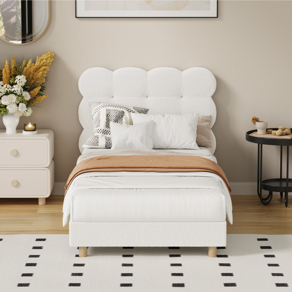 Winslow Boucle Platform Bed