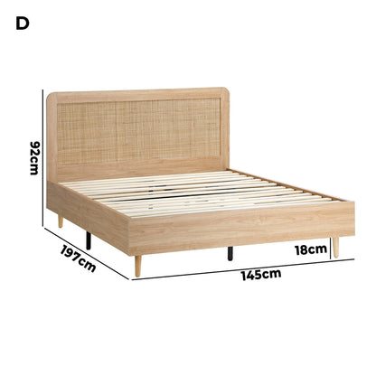Dahlia Rubberwood Bed - Double