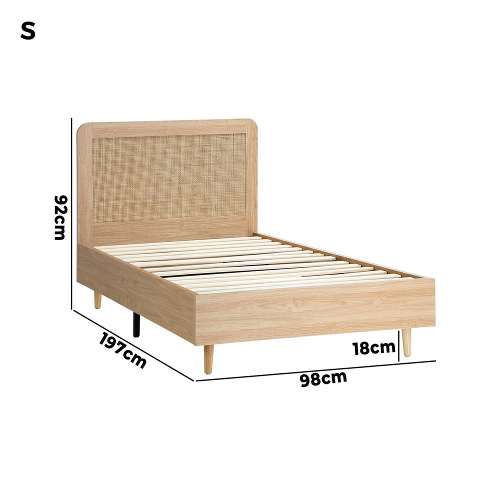 Dahlia Rubberwood Bed - Single