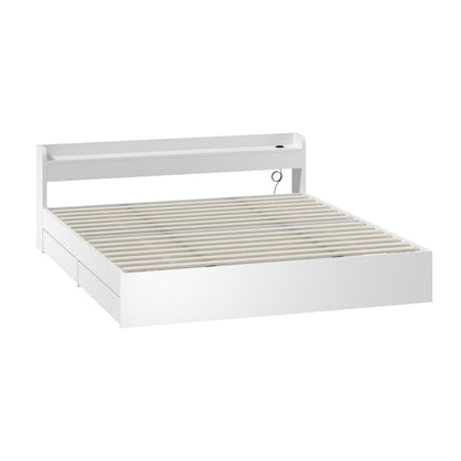 Cassandra 2 Drawer King Bed Frame White