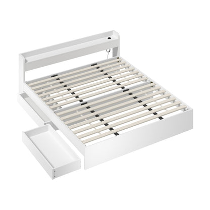 Cassandra 2 Drawer King Bed Frame White