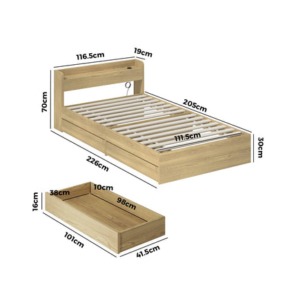Cassandra Bed Frame - King Single