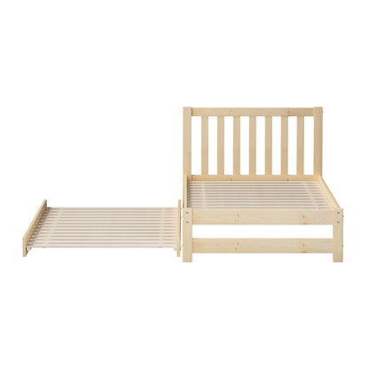 Yesenia Trundle Bed Frame Single Oak