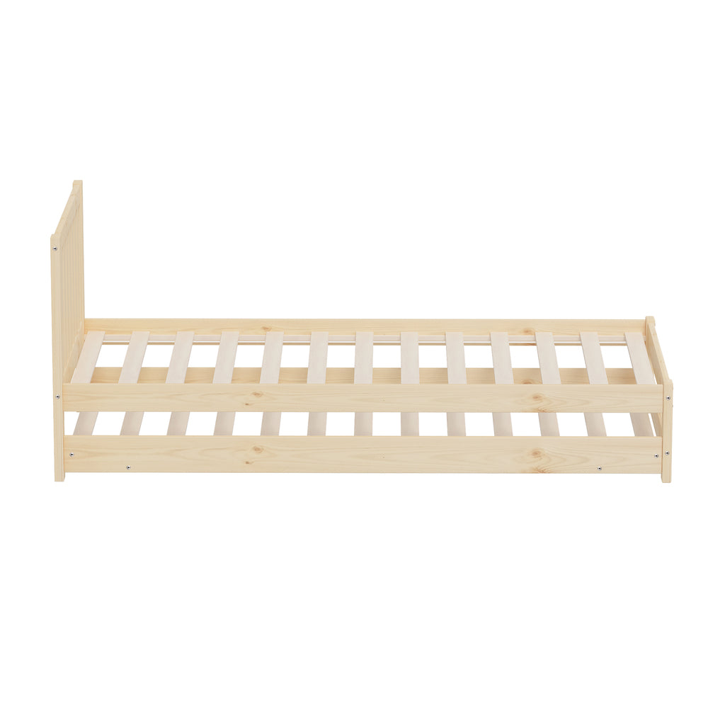 Yesenia Trundle Bed Frame Single Oak