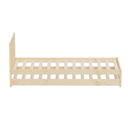 Yesenia Trundle Bed Frame Single Oak