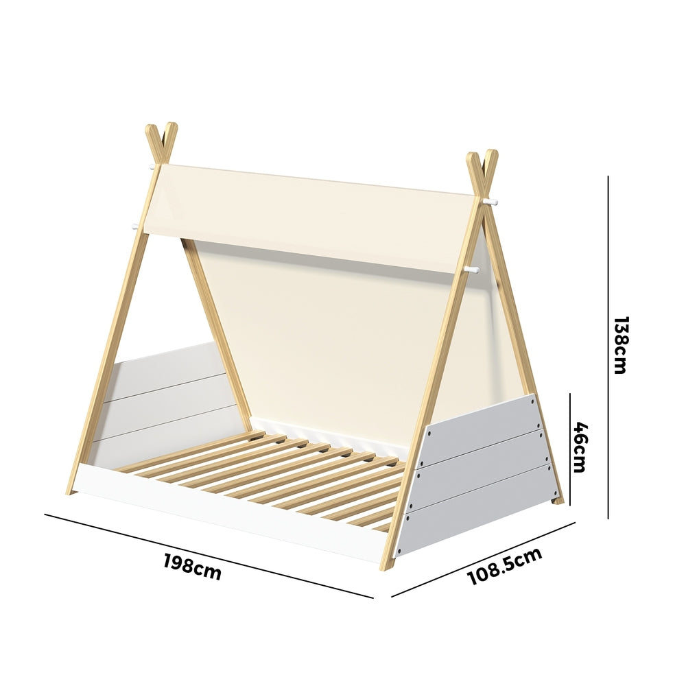 Caden Teepee Bed Frame Single Oak