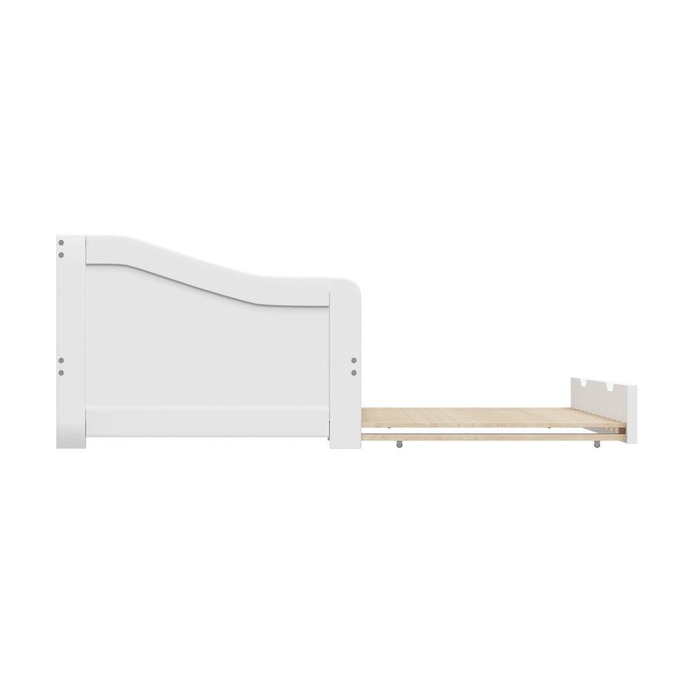 Nadine Trundle Bed Frame Single White