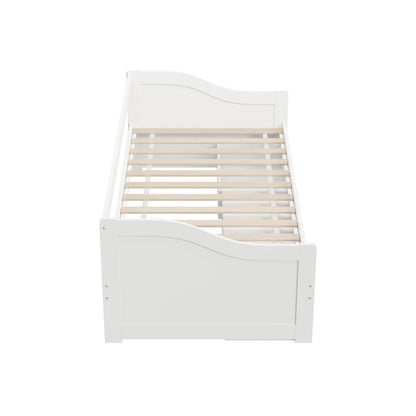 Aven Trundle Kids Bed Frame White