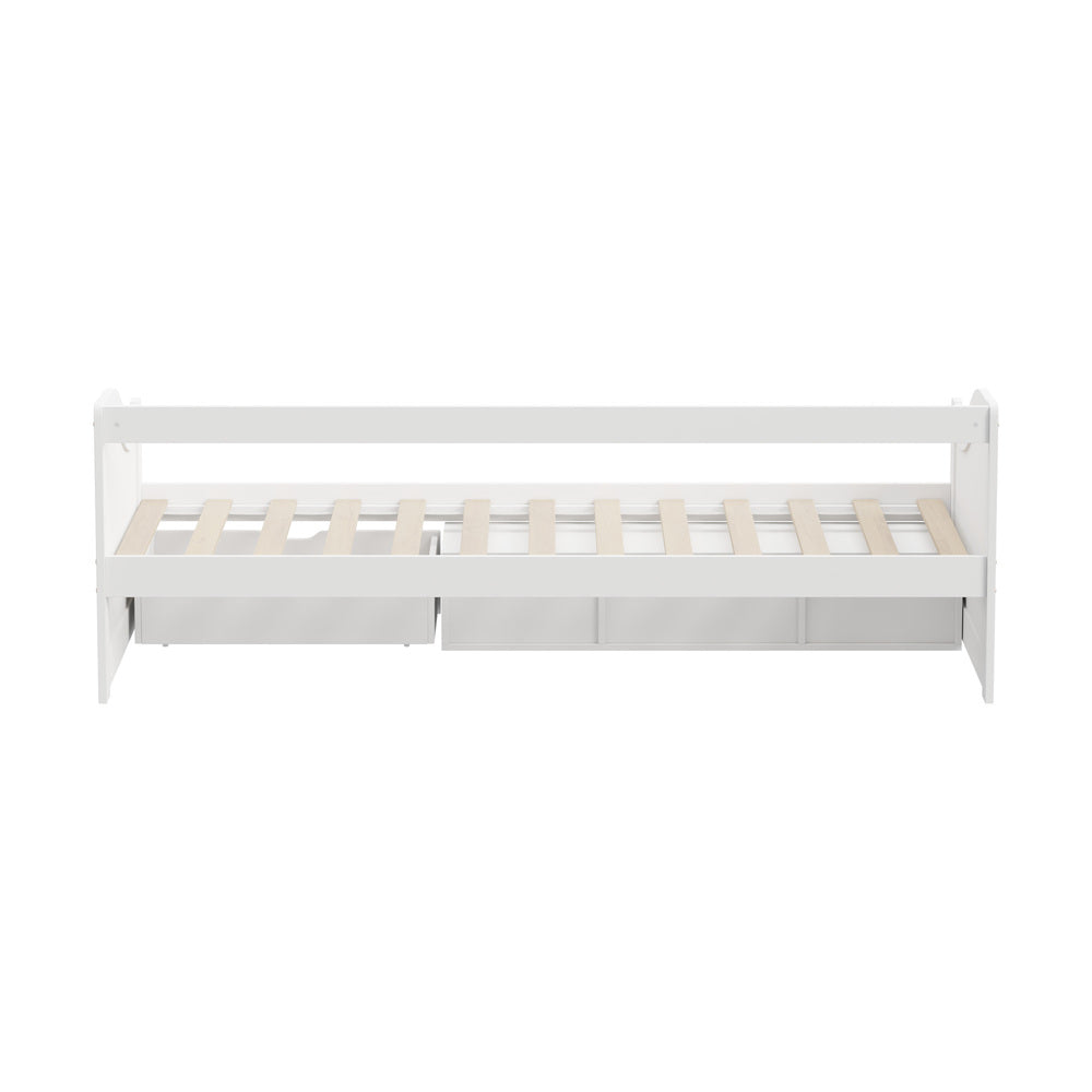 Aven Trundle Kids Bed Frame White