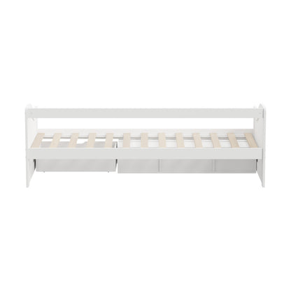 Aven Trundle Kids Bed Frame White