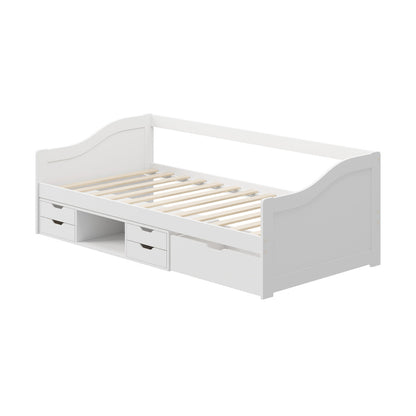 Aven Trundle Kids Bed Frame White