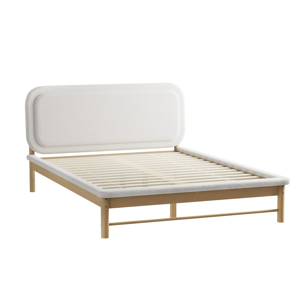 Eden Boucle Bed Frame Queen White