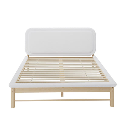 Eden Boucle Bed Frame Queen White
