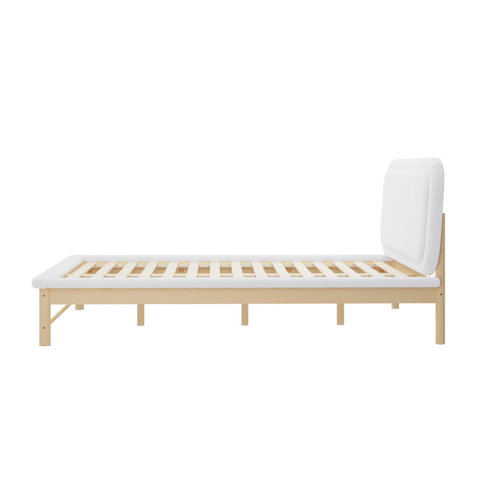 Eden Boucle Bed Frame Queen White