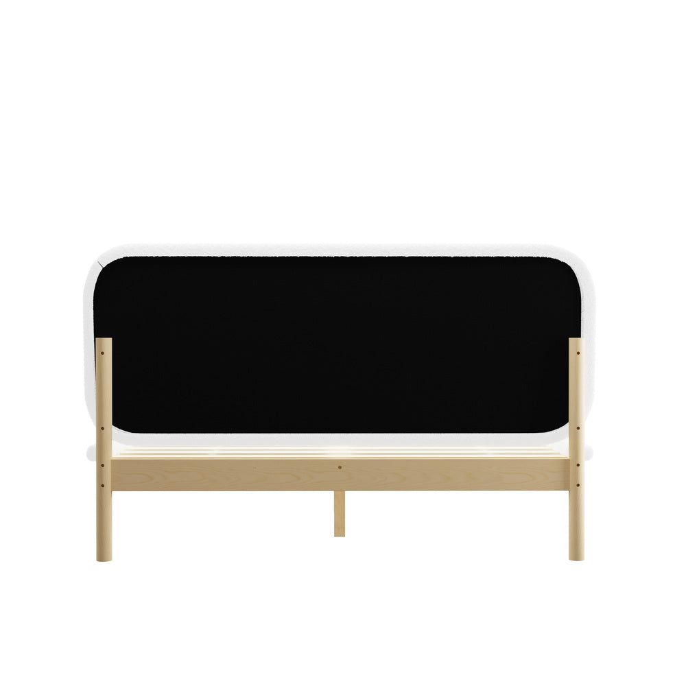 Eden Boucle Bed Frame Queen White