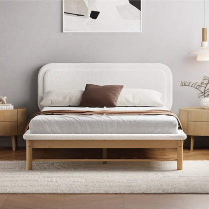 Eden Boucle Bed Frame Queen White