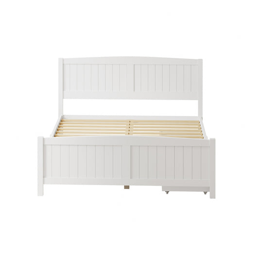 Nala Bed Frame with Trundle Drawers White