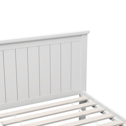 Leo Trundle Bed Frame Single White