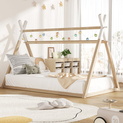 Alessa Teepee King Single Bed Frame White