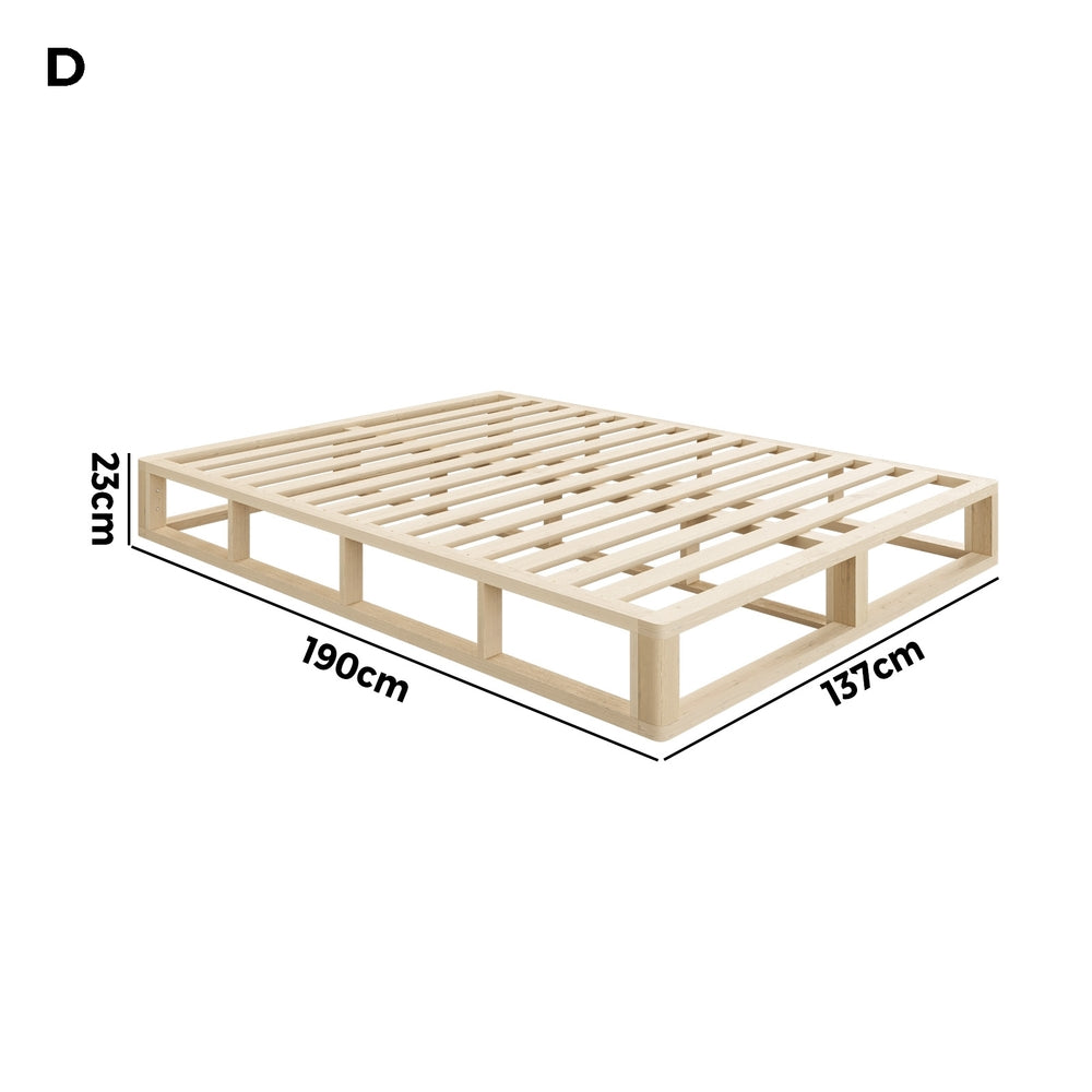 Apato Pinewood Bed Base - Double
