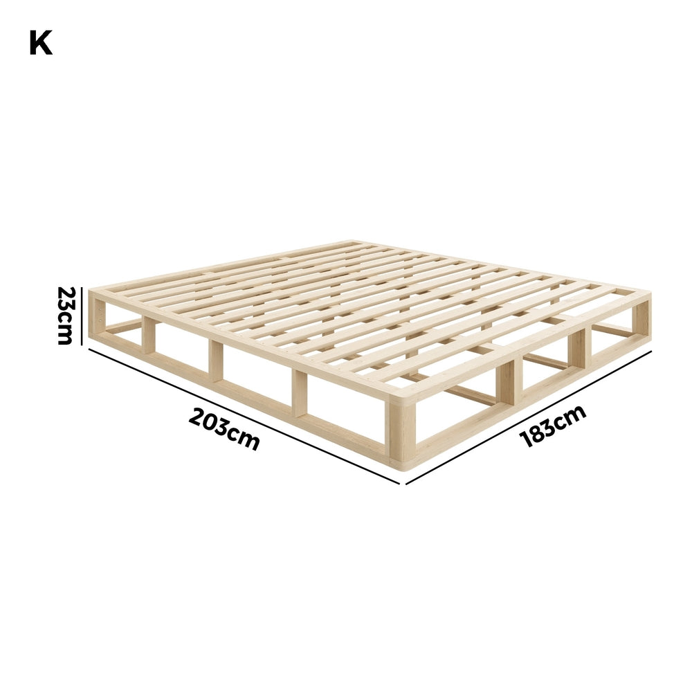 Apato Pinewood Bed Base - King