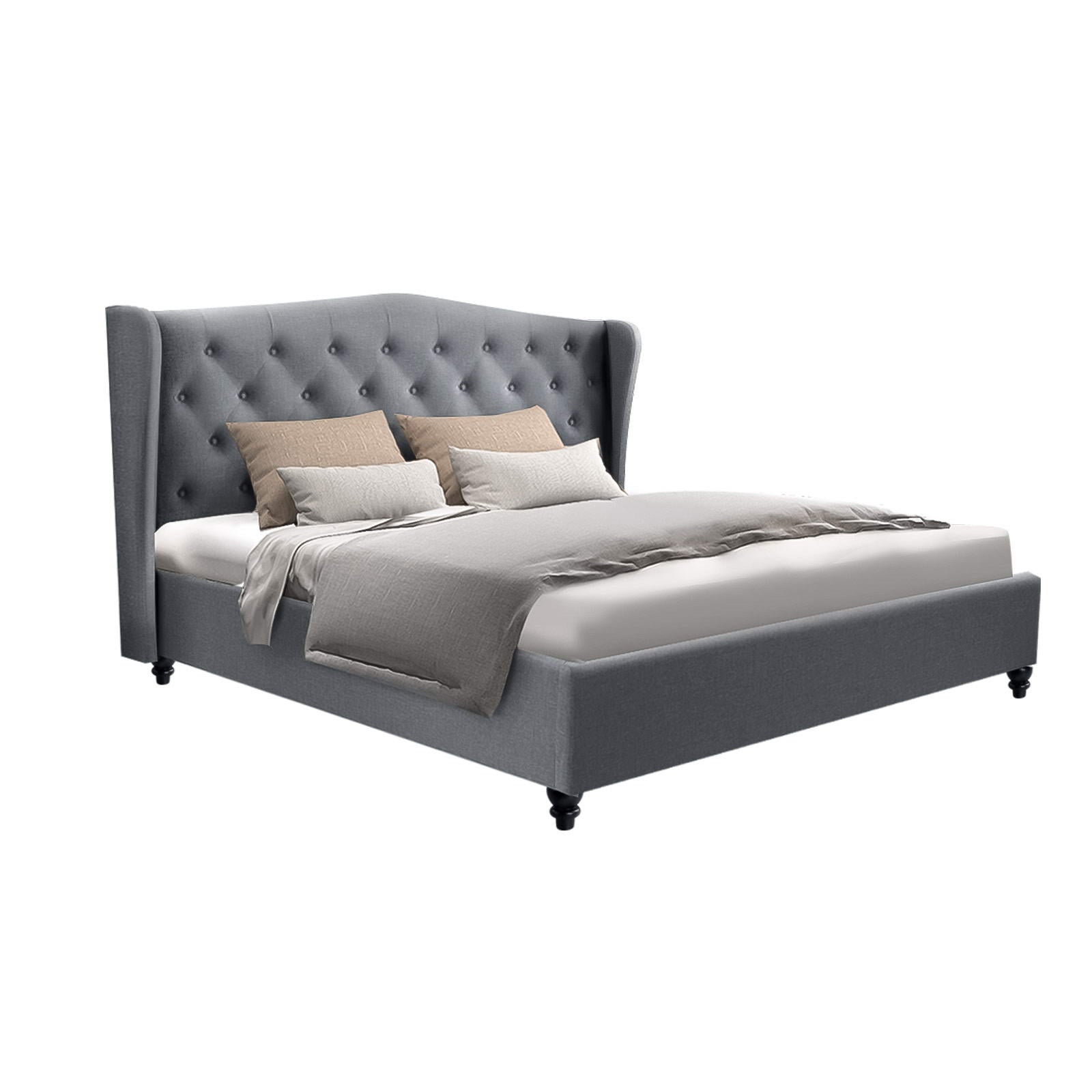 Pierre Bed Frame Queen Grey