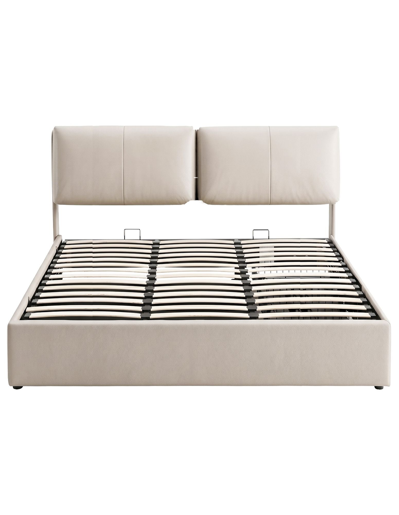 Amelia Gas lift Bed frame Beige - King