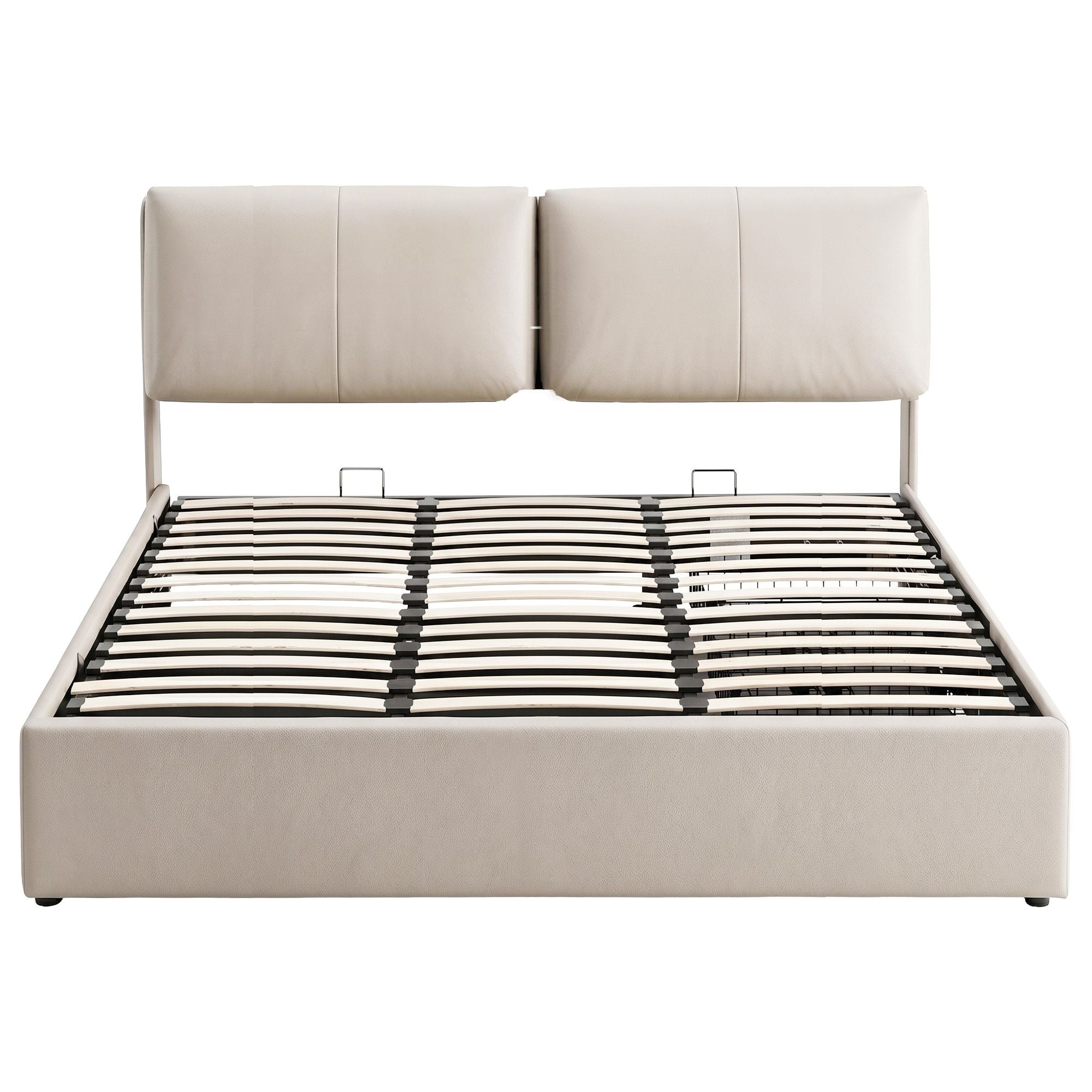 Amelia Gas lift Bed frame Beige - King