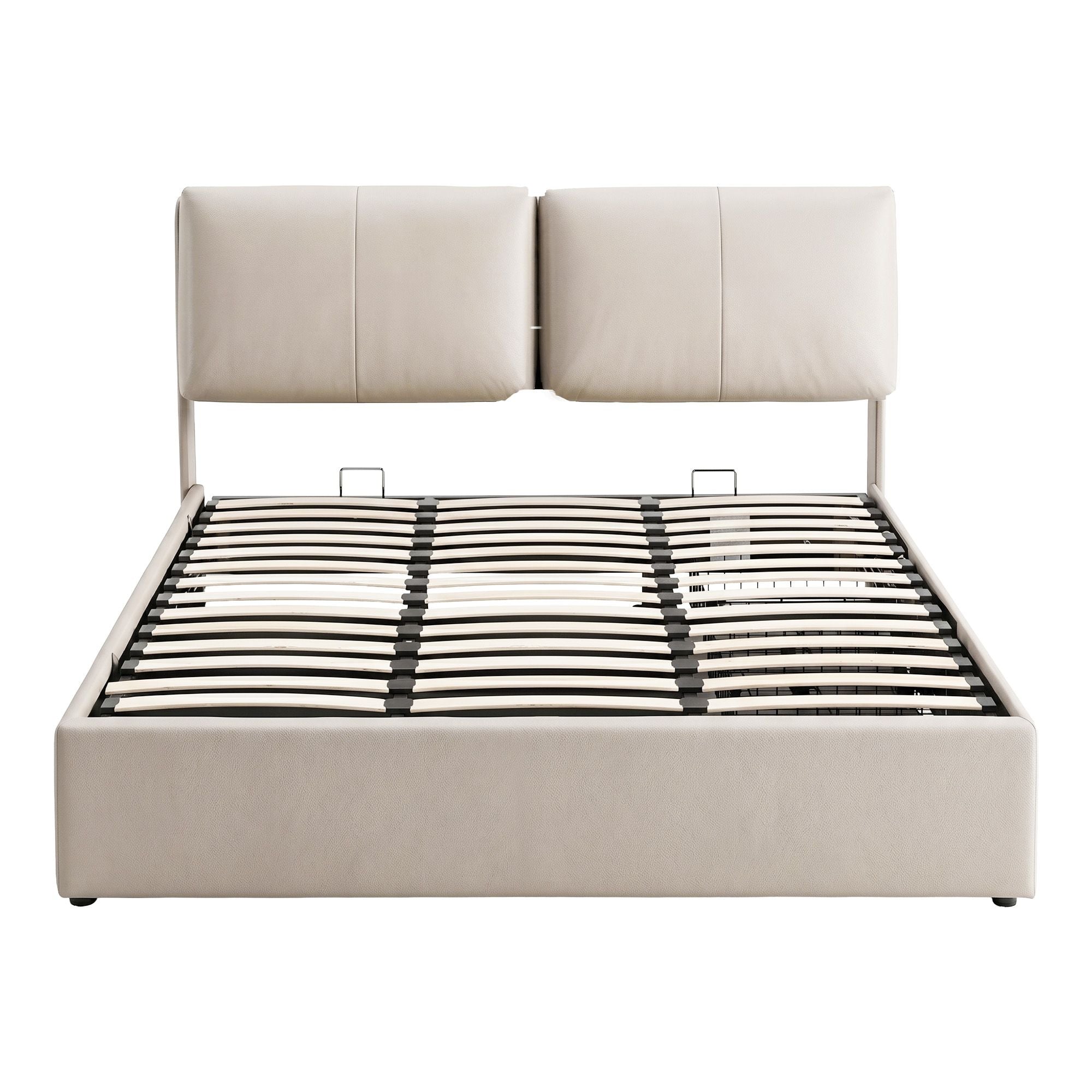 Amelia Gas lift Bed frame Beige - Queen