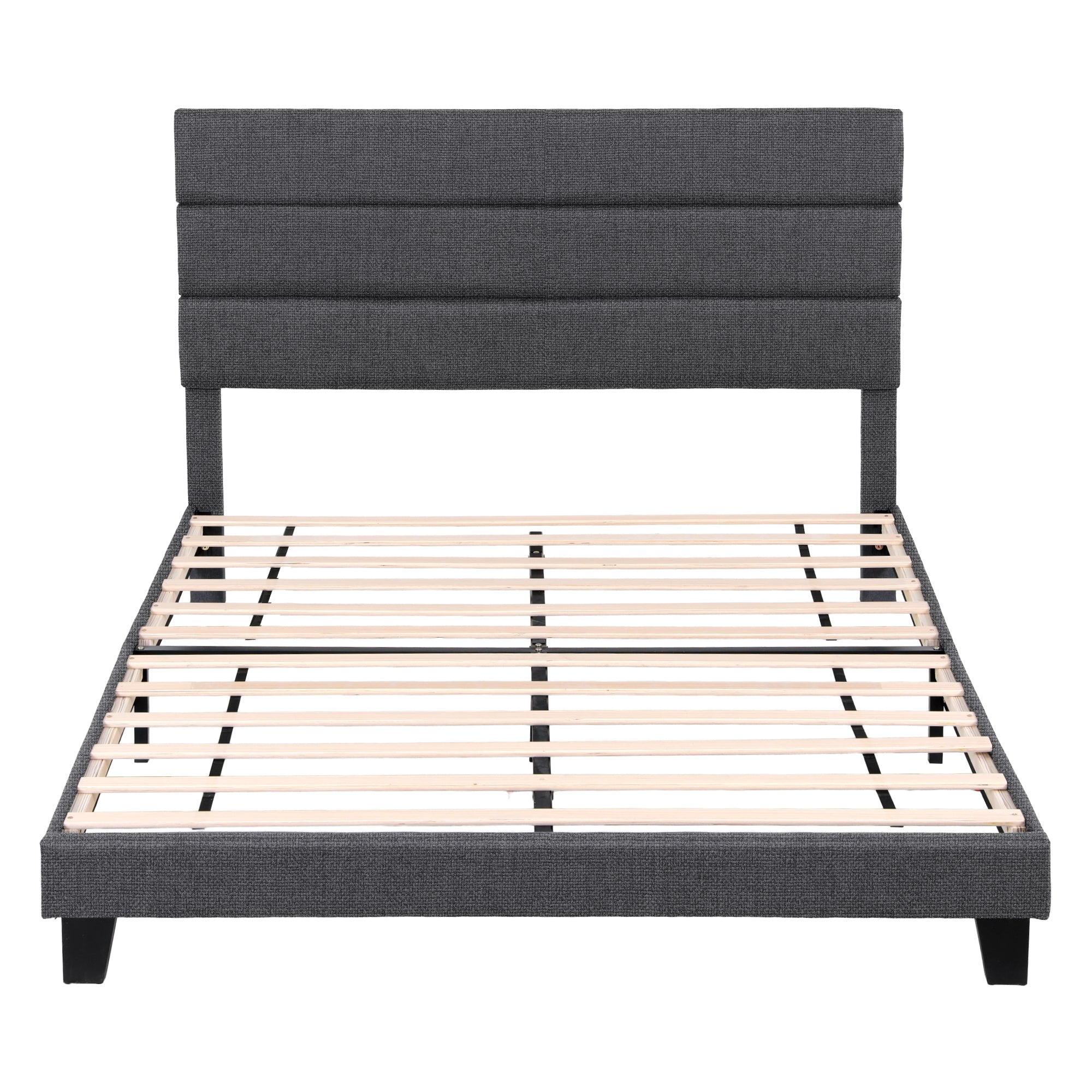 Preston Upholstered Bed Frame Grey Double