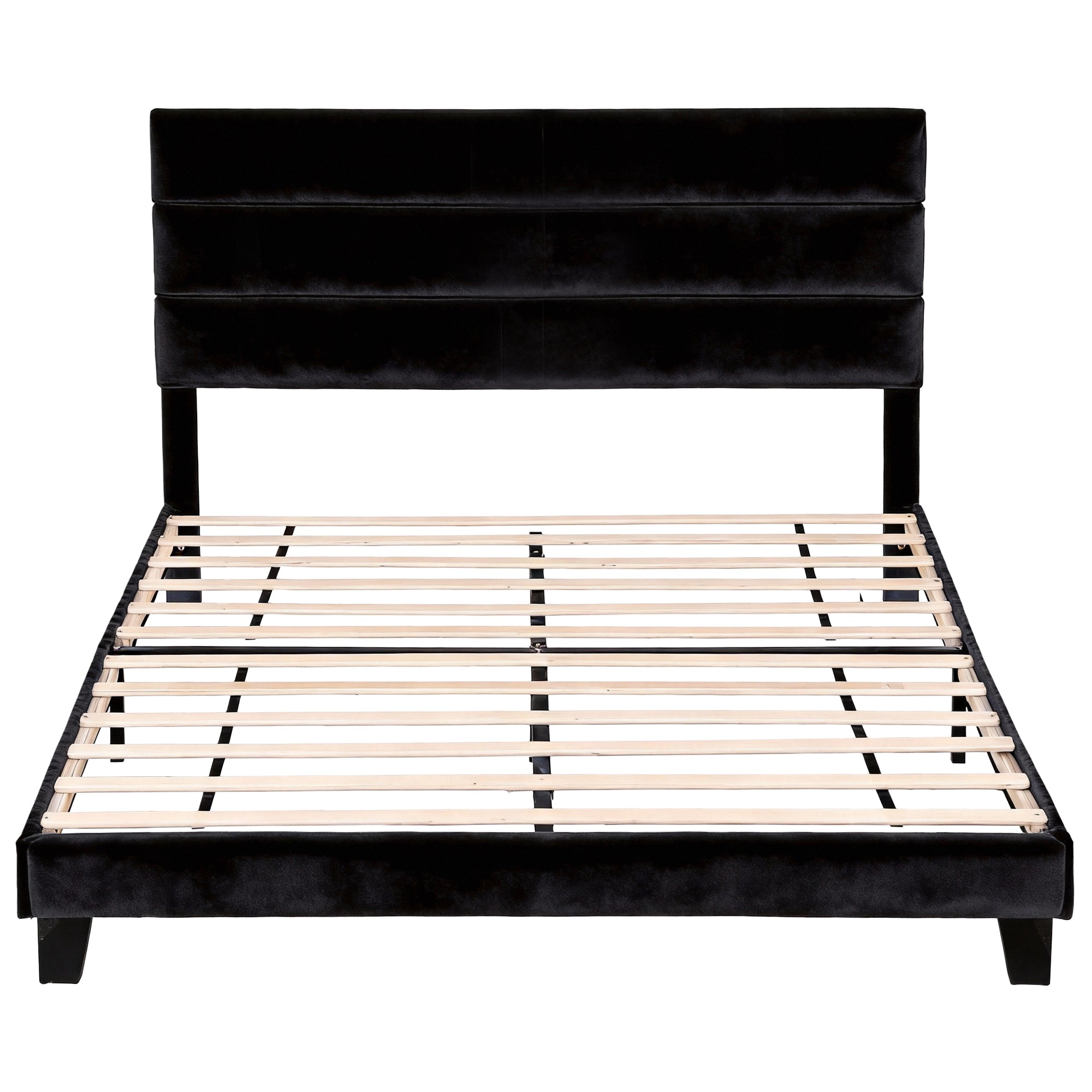 Preston Upholstered Bed Frame Black King