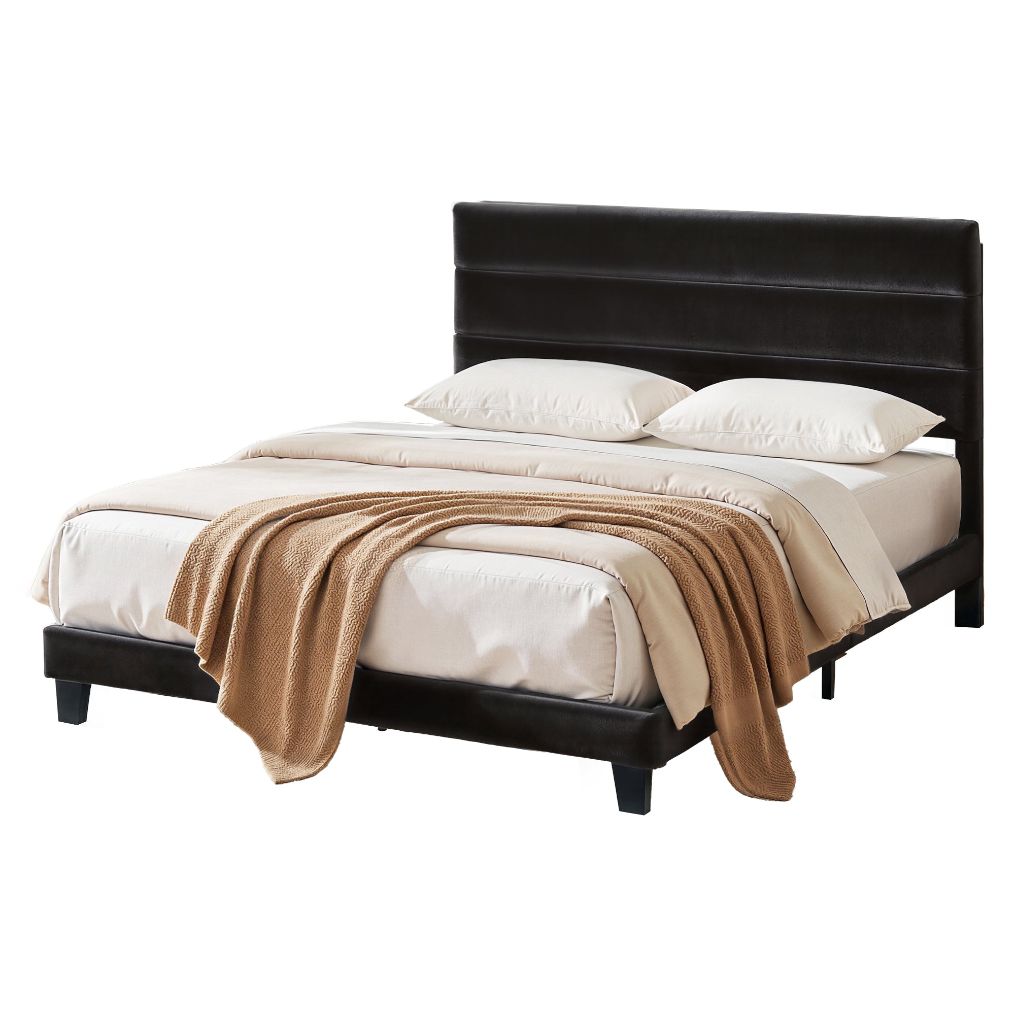Preston Upholstered Bed Frame Black King
